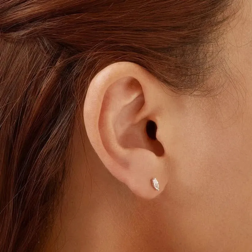 Ania Haie Silver Marquise Solitaire Studs E059-02H Ania Haie Jewellery