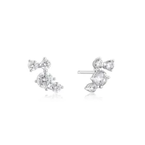 Ania Haie Silver Pavé Climber Stud Earrings E058-09H Ania Haie Jewellery