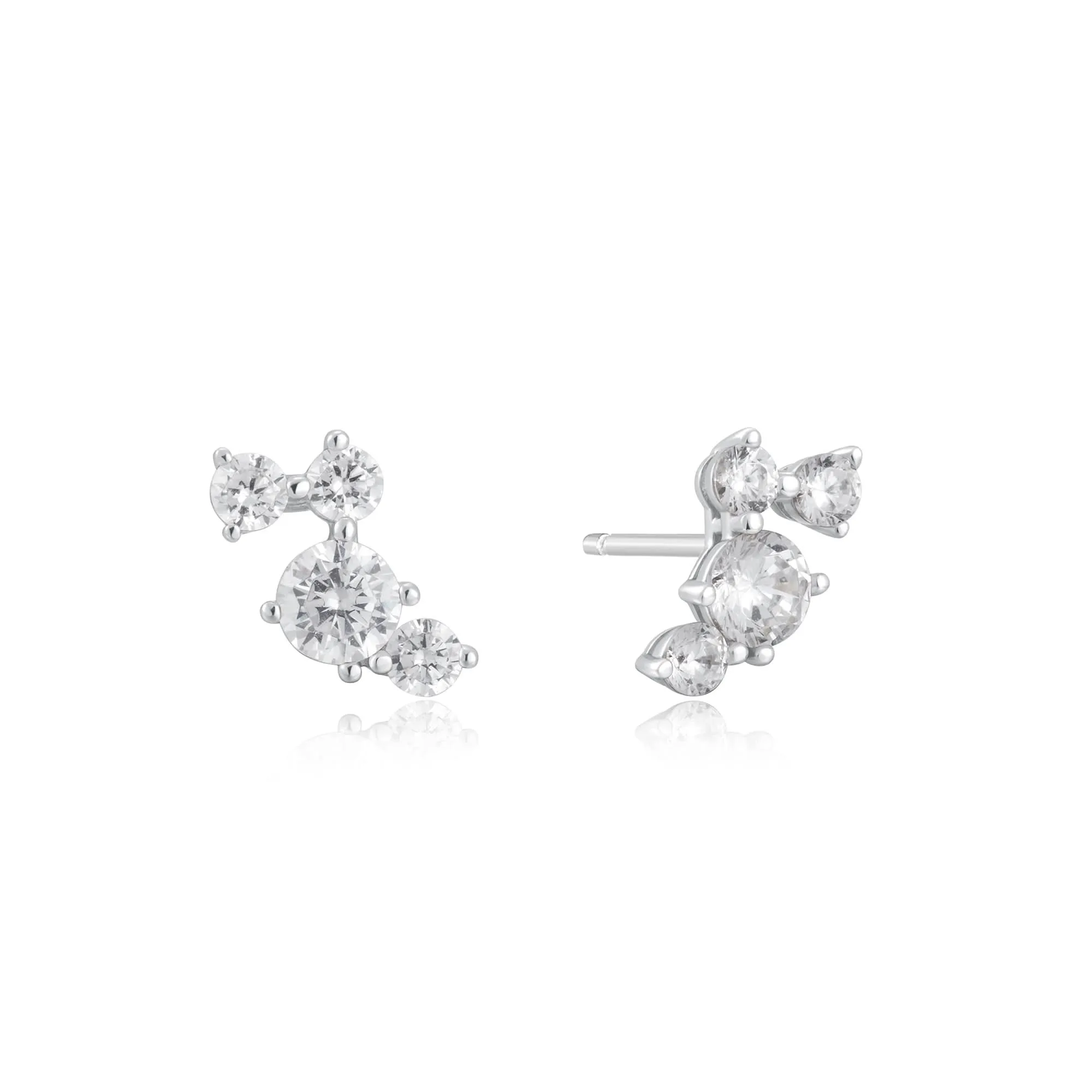 Ania Haie Silver Pavé Climber Stud Earrings E058-09H Ania Haie Jewellery