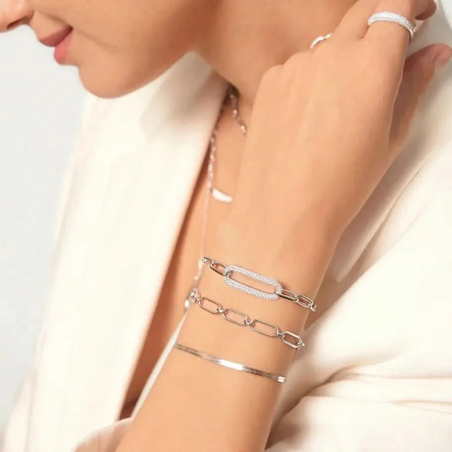 Ania Haie Silver Pavé Link Bracelet B051-01H Ania Haie Jewellery