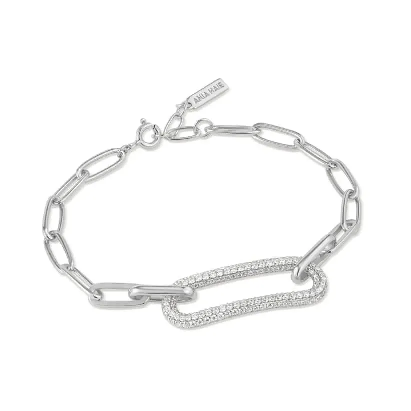 Ania Haie Silver Pavé Link Bracelet B051-01H Ania Haie Jewellery