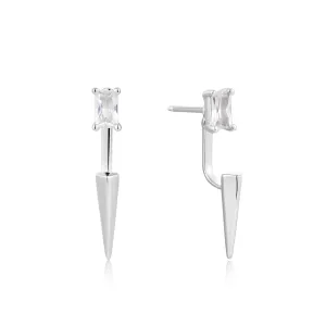 Ania Haie Silver Point Stud Ear Jackets E053-06H Ania Haie Jewellery