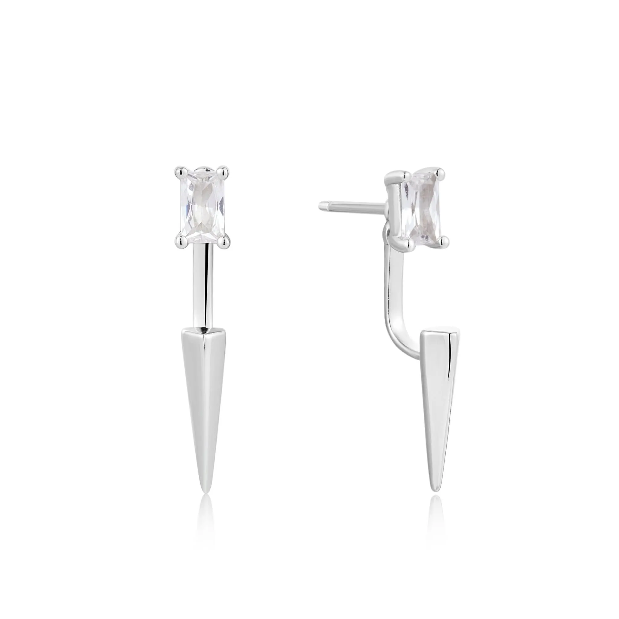 Ania Haie Silver Point Stud Ear Jackets E053-06H Ania Haie Jewellery