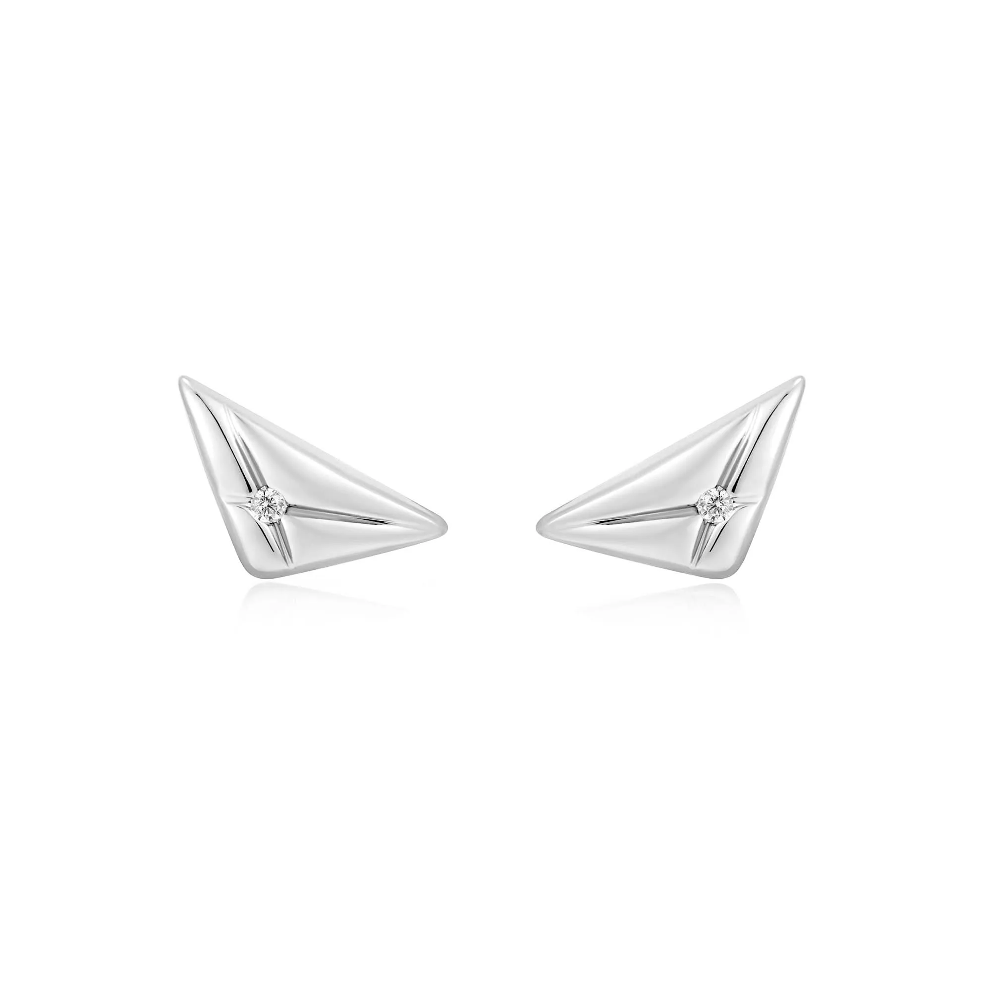 Ania Haie Silver Triangle Kiss Studs E059-05H Ania Haie Jewellery