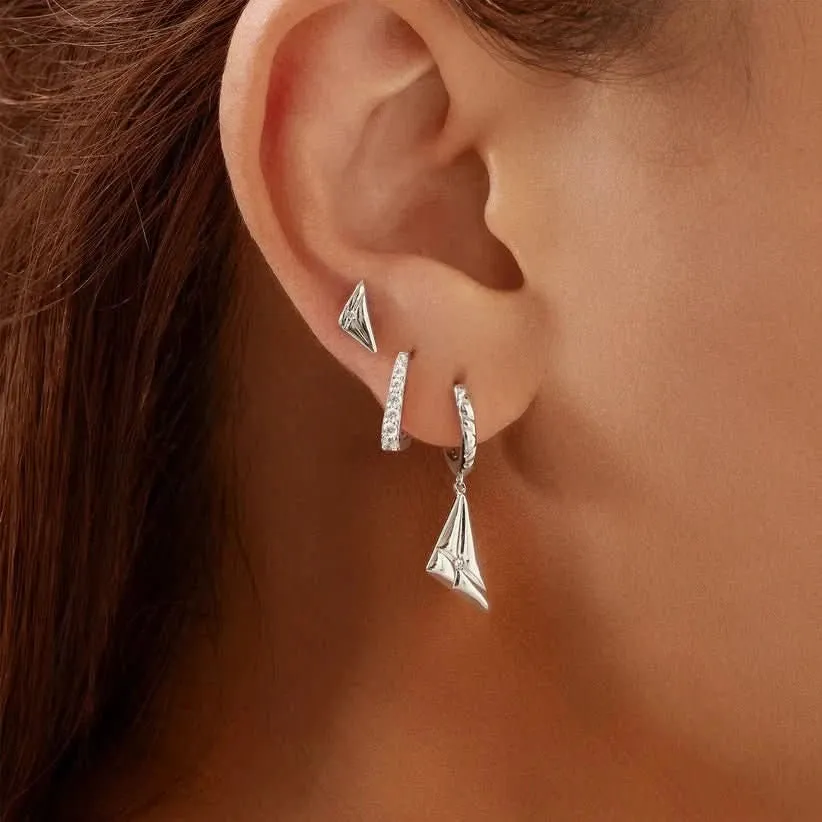 Ania Haie Silver Triangle Kiss Studs E059-05H Ania Haie Jewellery