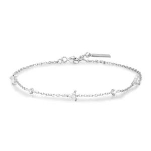 Ania Haie Silver Triangular Cubic Zirconia Station Bracelet B059-03H Ania Haie Jewellery
