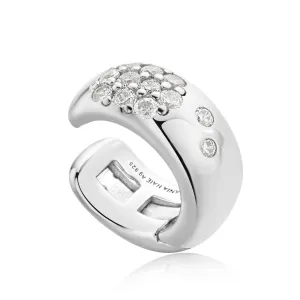 Ania Haie Silver Wide Sparkle Ear Cuff E054-01H Ania Haie Jewellery