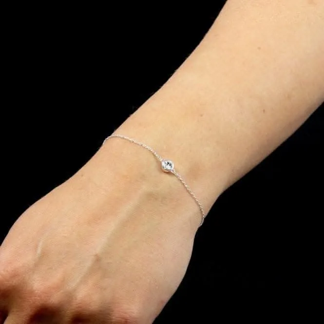 April Birthstone Bracelet with Swarovski Crystal B5287 Beginnings Jewellery
