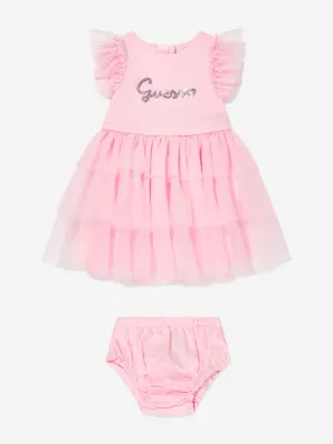 Baby Girls Tulle Dress with Knickers in Pink