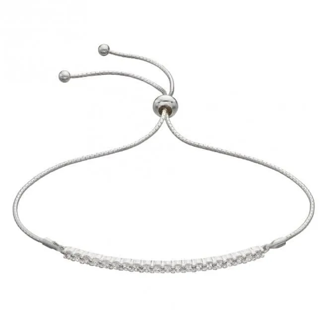 Bar Toggle Bracelet with White Zirconia B5309C Beginnings Jewellery