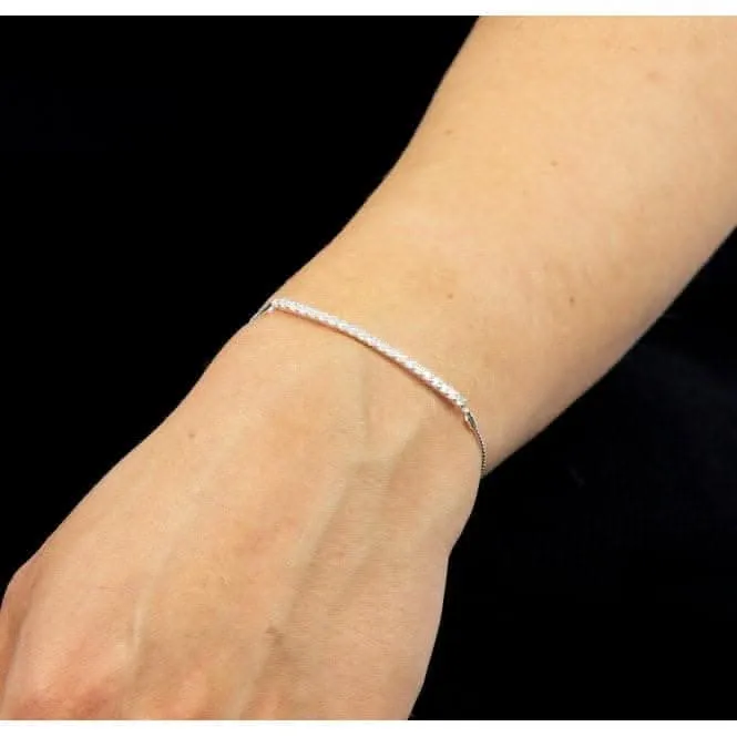 Bar Toggle Bracelet with White Zirconia B5309C Beginnings Jewellery