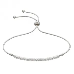 Bar Toggle Bracelet with White Zirconia B5309C Beginnings Jewellery