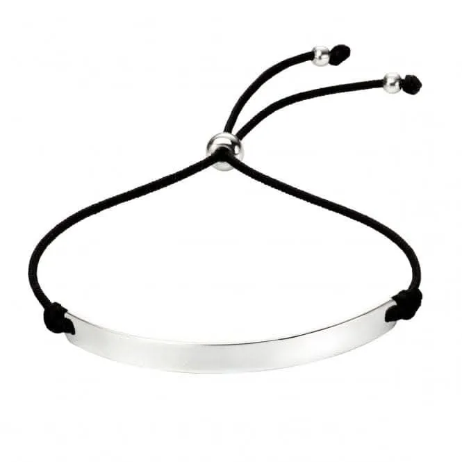 Beginnings 925 Silver ID Bar Bracelet with Adjustable Cord Closure Beginnings Jewellery