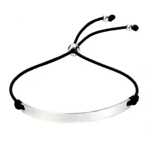 Beginnings 925 Silver ID Bar Bracelet with Adjustable Cord Closure Beginnings Jewellery