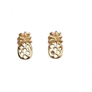 Beginnings Sterling Silver A2003 Rose Gold Plate Pineapple Stud Earrings Beginnings Jewellery
