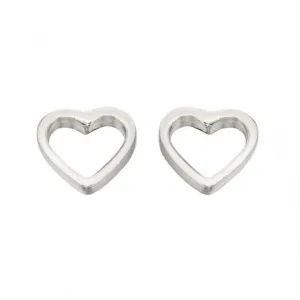 Beginnings Sterling Silver A355 Tiny Open Heart Stud Earrings Beginnings Jewellery