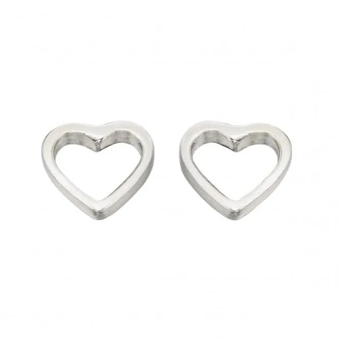 Beginnings Sterling Silver A355 Tiny Open Heart Stud Earrings Beginnings Jewellery