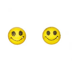 Beginnings Sterling Silver A513Y Yellow Smiley Face Stud Earrings Beginnings Jewellery