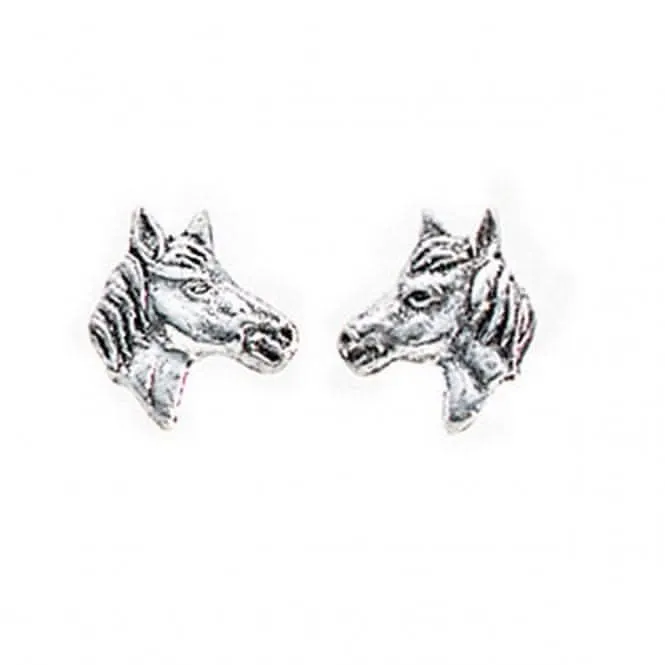 Beginnings Sterling Silver A737 Horses Head Stud Earrings Beginnings Jewellery