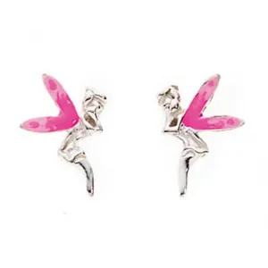 Beginnings Sterling Silver A802P Winged Fairy Stud Earrings Beginnings Jewellery