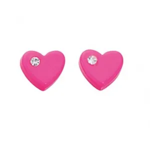 Beginnings Sterling Silver A873P Heart Stud Earrings Beginnings Jewellery