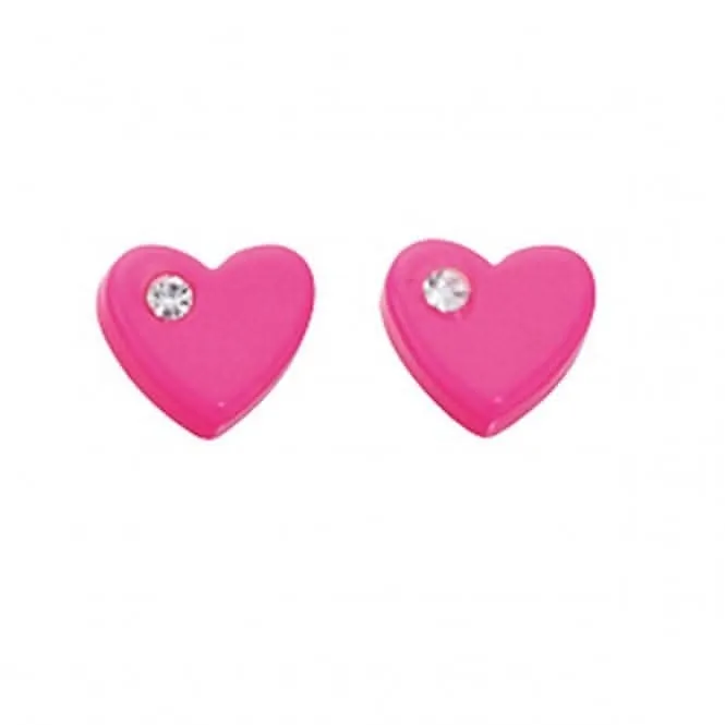 Beginnings Sterling Silver A873P Heart Stud Earrings Beginnings Jewellery
