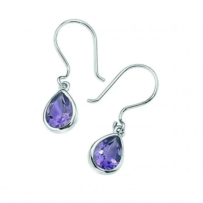 Beginnings Sterling Silver Amethyst Teardrop Earrings E3042M Beginnings Jewellery