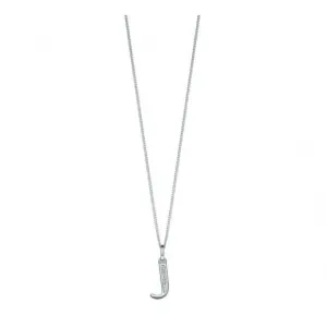 Beginnings Sterling Silver Art Deco Initial J Cubic Zirconia Pendant P4732C Beginnings Jewellery