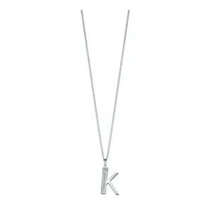 Beginnings Sterling Silver Art Deco Initial K Cubic Zirconia Pendant P4733C Beginnings Jewellery