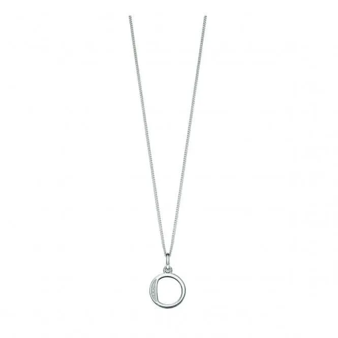 Beginnings Sterling Silver Art Deco Initial O Cubic Zirconia Pendant P4737C Beginnings Jewellery