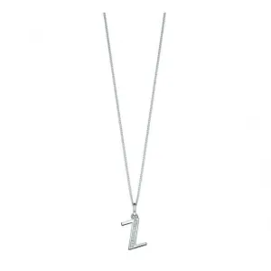 Beginnings Sterling Silver Art Deco Initial Z Cubic Zirconia Pendant P4748C Beginnings Jewellery