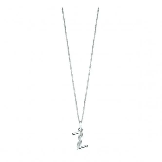 Beginnings Sterling Silver Art Deco Initial Z Cubic Zirconia Pendant P4748C Beginnings Jewellery