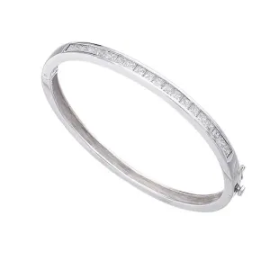 Beginnings Sterling Silver B224C Channel Set Bangle Beginnings Jewellery