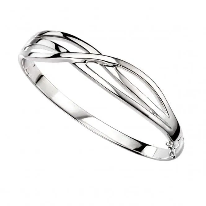 Beginnings Sterling Silver B4820 Cross Over Bangle Beginnings Jewellery