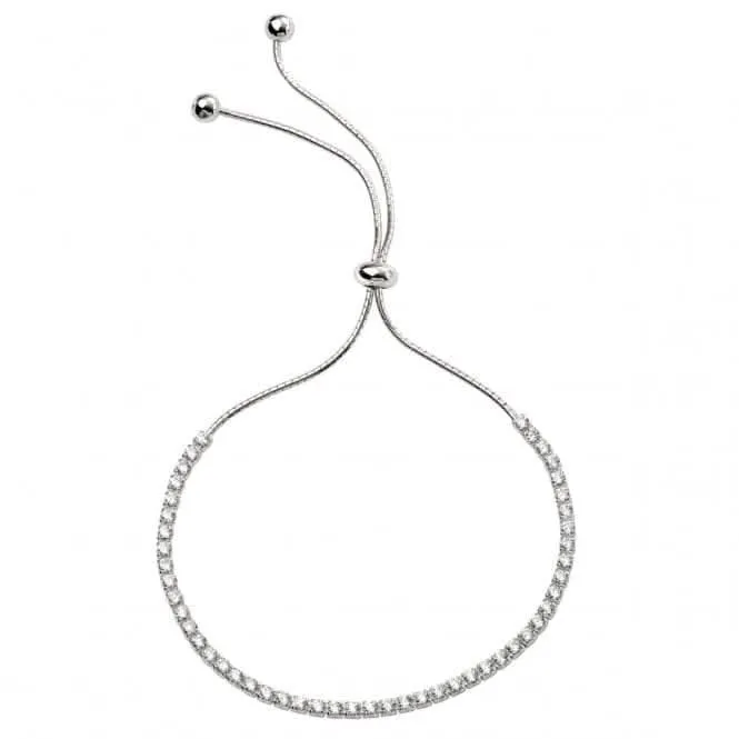 Beginnings Sterling Silver B4926C Clr Cz Chain Adjst Toggle Bracelet Beginnings Jewellery