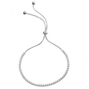 Beginnings Sterling Silver B4926C Clr Cz Chain Adjst Toggle Bracelet Beginnings Jewellery