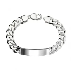 Beginnings Sterling Silver B4933 Heavyweight Id Curb 22cm Bracelet Beginnings Jewellery