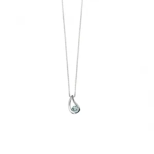 Beginnings Sterling Silver Blue Toapz Pendant P2621T Beginnings Jewellery