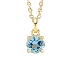 Beginnings Sterling Silver Blue Topaz Blue Pendant P5458T Beginnings Jewellery