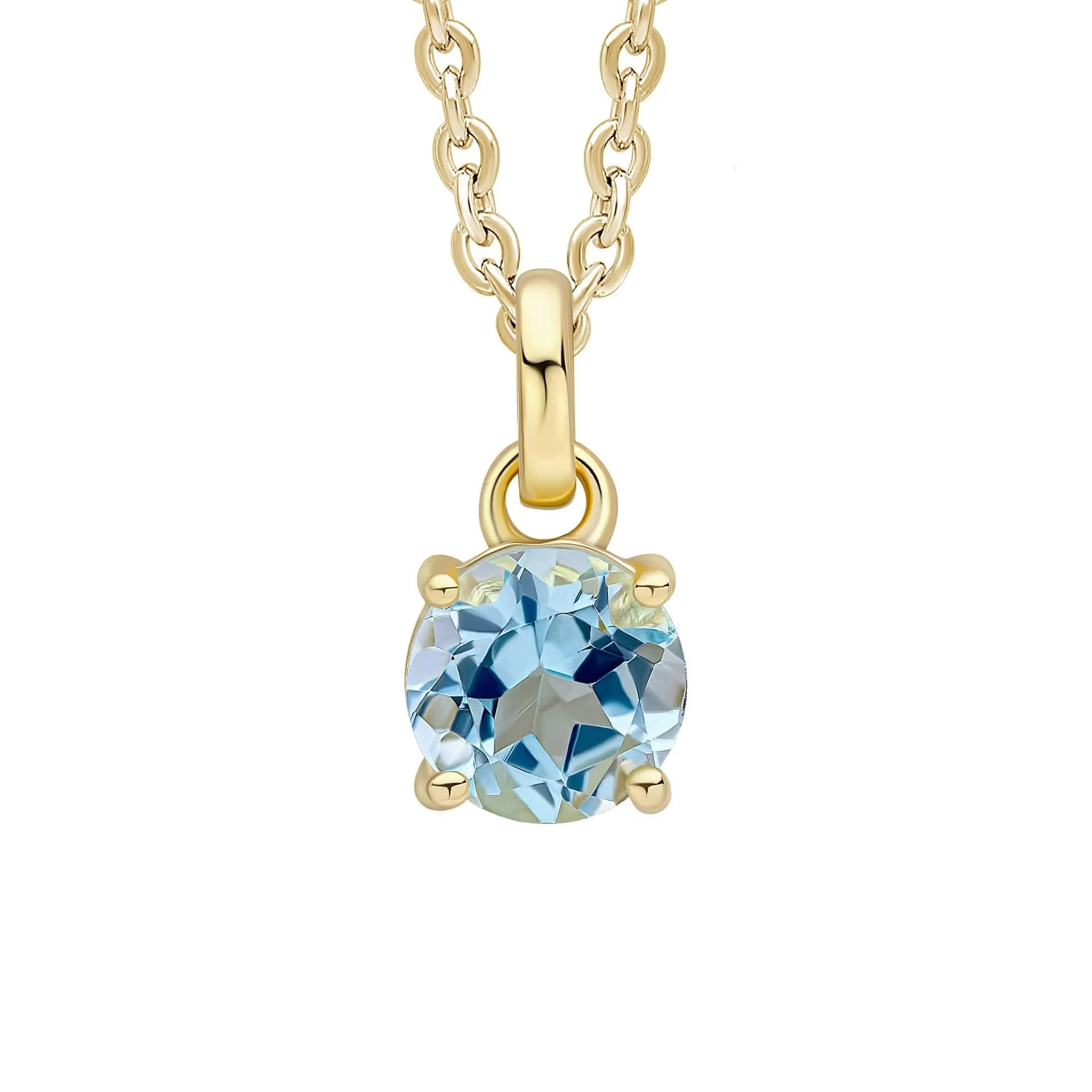 Beginnings Sterling Silver Blue Topaz Blue Pendant P5458T Beginnings Jewellery