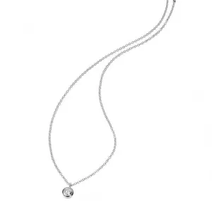 Beginnings Sterling Silver Clear Cubic Zirconia 41 5cm Necklaces N3397C Beginnings Jewellery