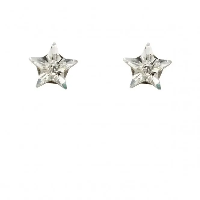 Beginnings Sterling Silver Crystal Star Earrings A2037C Beginnings Jewellery