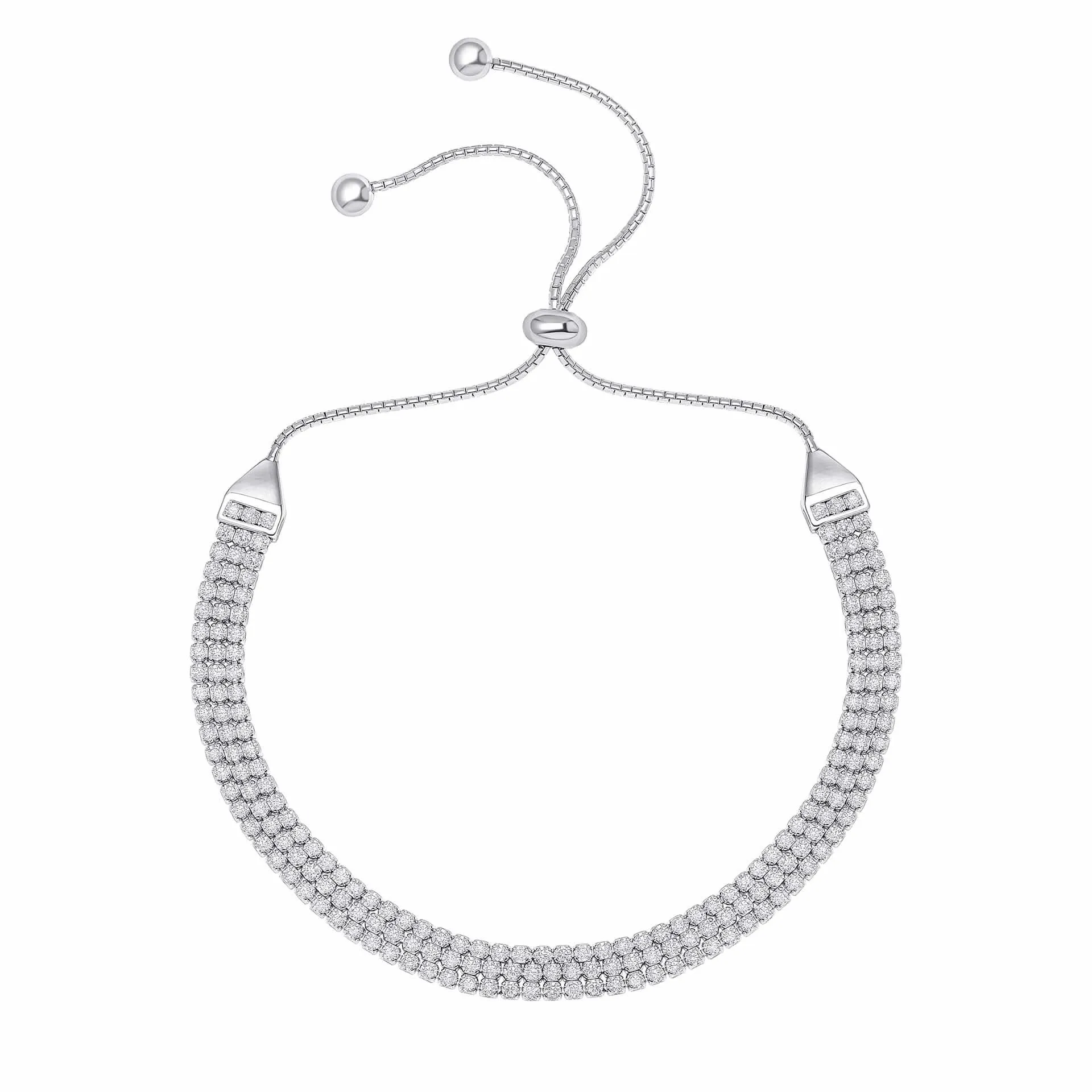 Beginnings Sterling Silver Cubic Zirconia White Bracelet B5532C Beginnings Jewellery