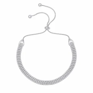 Beginnings Sterling Silver Cubic Zirconia White Bracelet B5532C Beginnings Jewellery