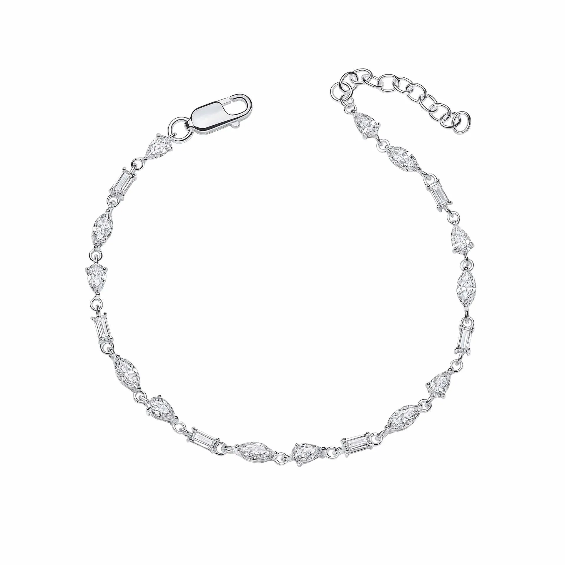Beginnings Sterling Silver Cubic Zirconia White Bracelet B5535C Beginnings Jewellery