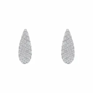 Beginnings Sterling Silver Cubic Zirconia White Earrings E6476C Beginnings Jewellery