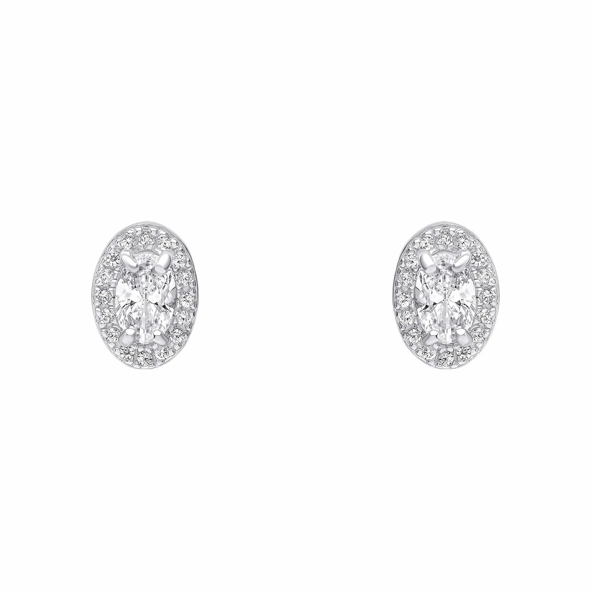Beginnings Sterling Silver Cubic Zirconia White Earrings E6484C Beginnings Jewellery