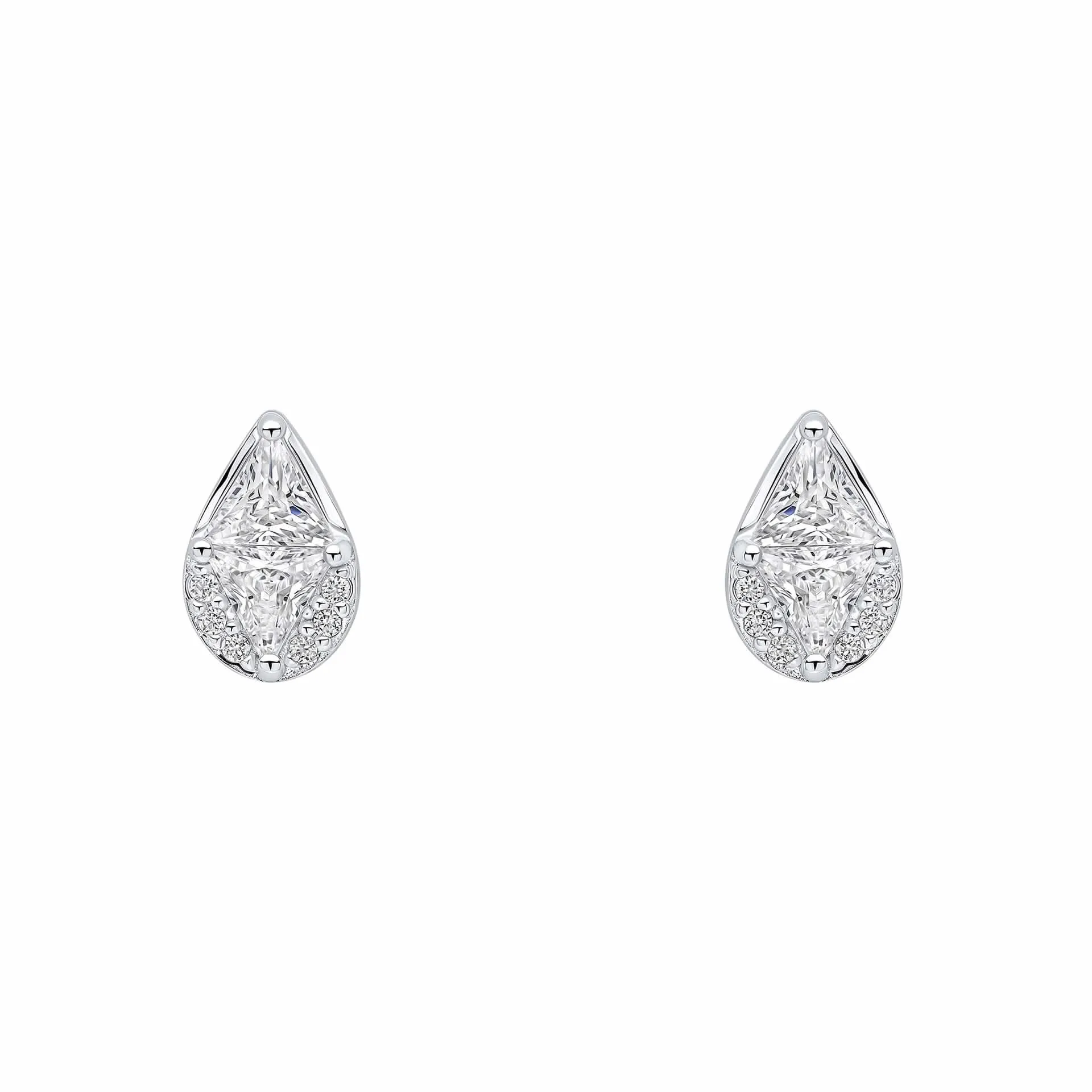 Beginnings Sterling Silver Cubic Zirconia White Earrings E6494C Beginnings Jewellery
