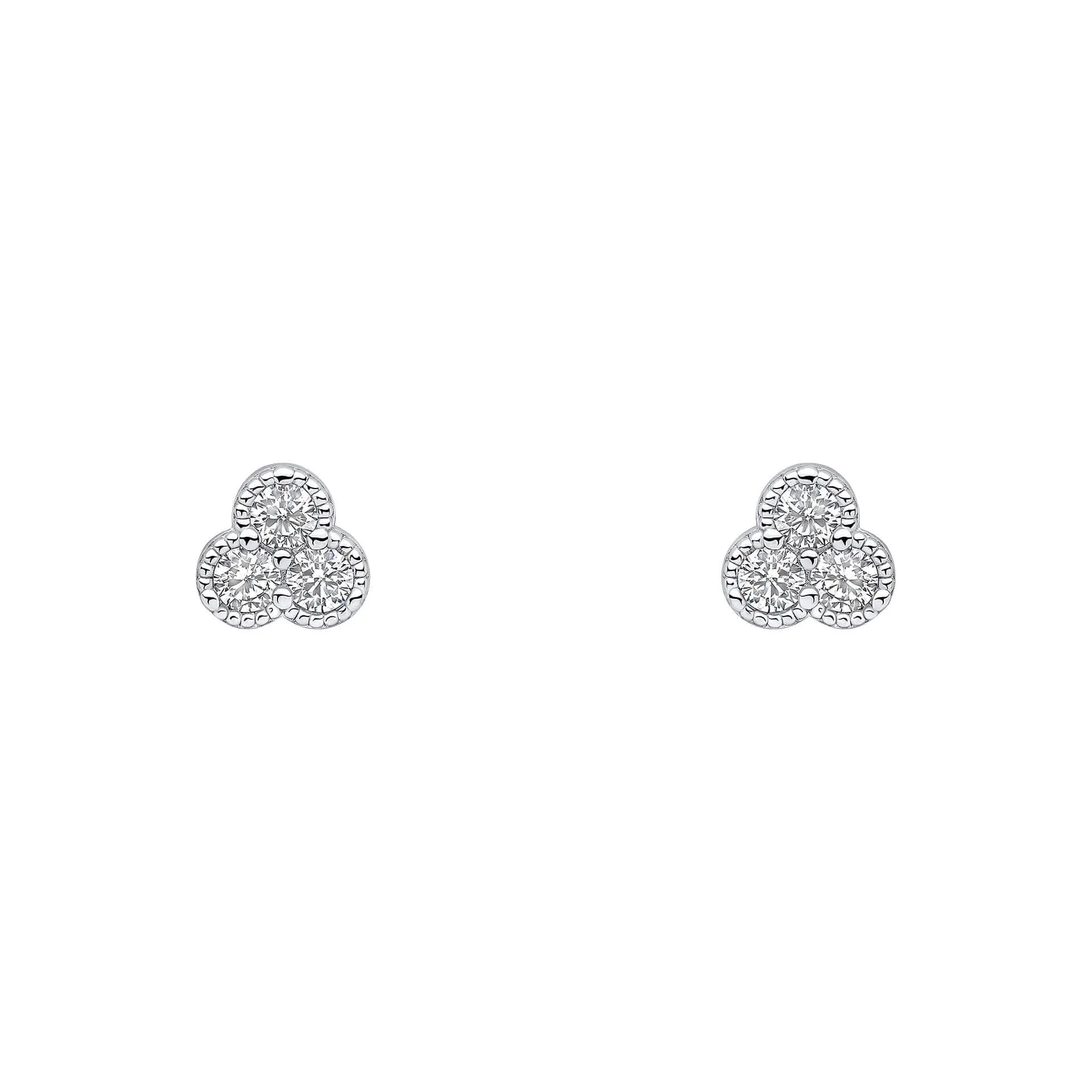 Beginnings Sterling Silver Cubic Zirconia White Earrings E6495C Beginnings Jewellery