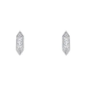 Beginnings Sterling Silver Cubic Zirconia White Earrings E6496C Beginnings Jewellery